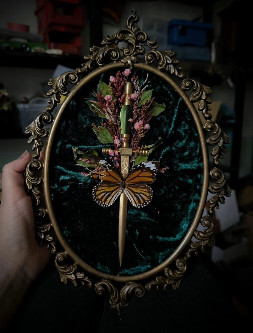 commande personnalisée cadre papillon